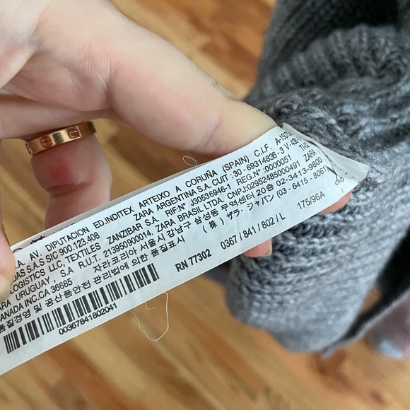 Zara Chunky Knit Side Slit Tunic Sweater - Picture 11 of 11